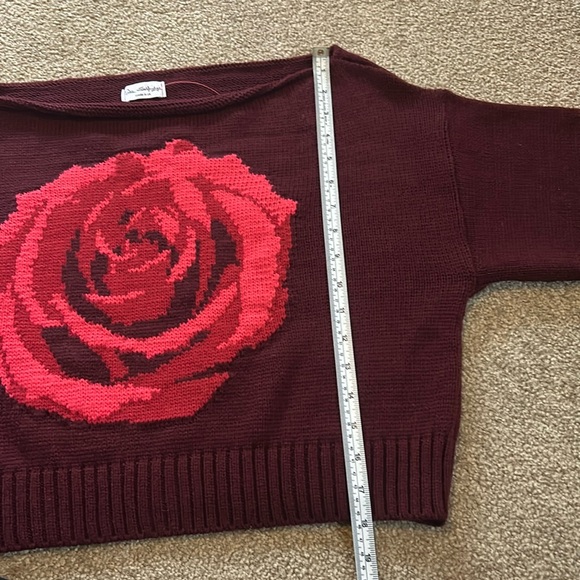 NWOT Miss Selfridge off the shoulder slouchy knit rose sweater - Picture 13 of 16